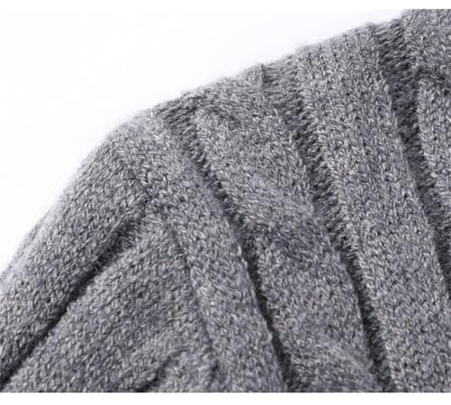 Winter Men's Quarter Zip Sweater Slim Fit Casual Knitted Turtleneck Pullover Mock Neck Sweater4