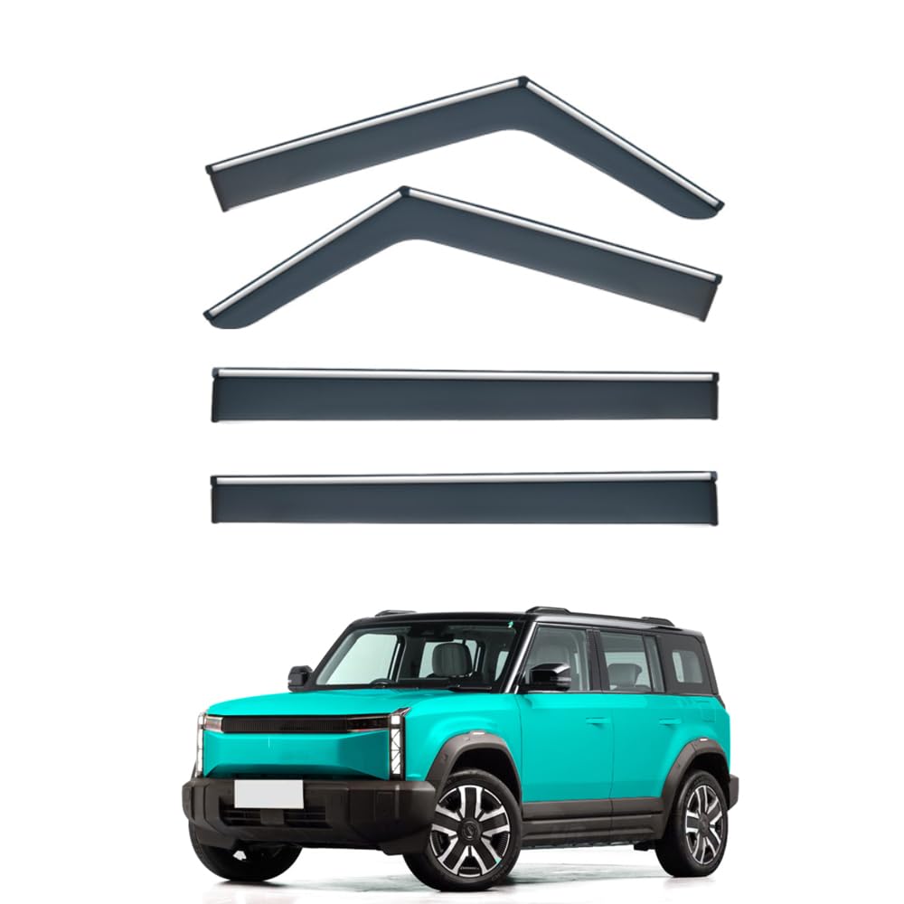 Qoemrhelt 4Pcs 4Pc Set In-Channel Wind Deflectors, For Jaecoo J6 2023-2026 Window Visors Rain Guards Vent Visors Rain & Sun Protection,Car Accessories,