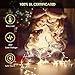 Diojilad LED Christmas Lights Outdoor Indoor Christmas Decoration Lights 105Ft 300LED UL Certified(4 Sets Connectable), 8 Modes Waterproof Fairy Lights for Christmas Tree, Wedding, Party (Warm White)