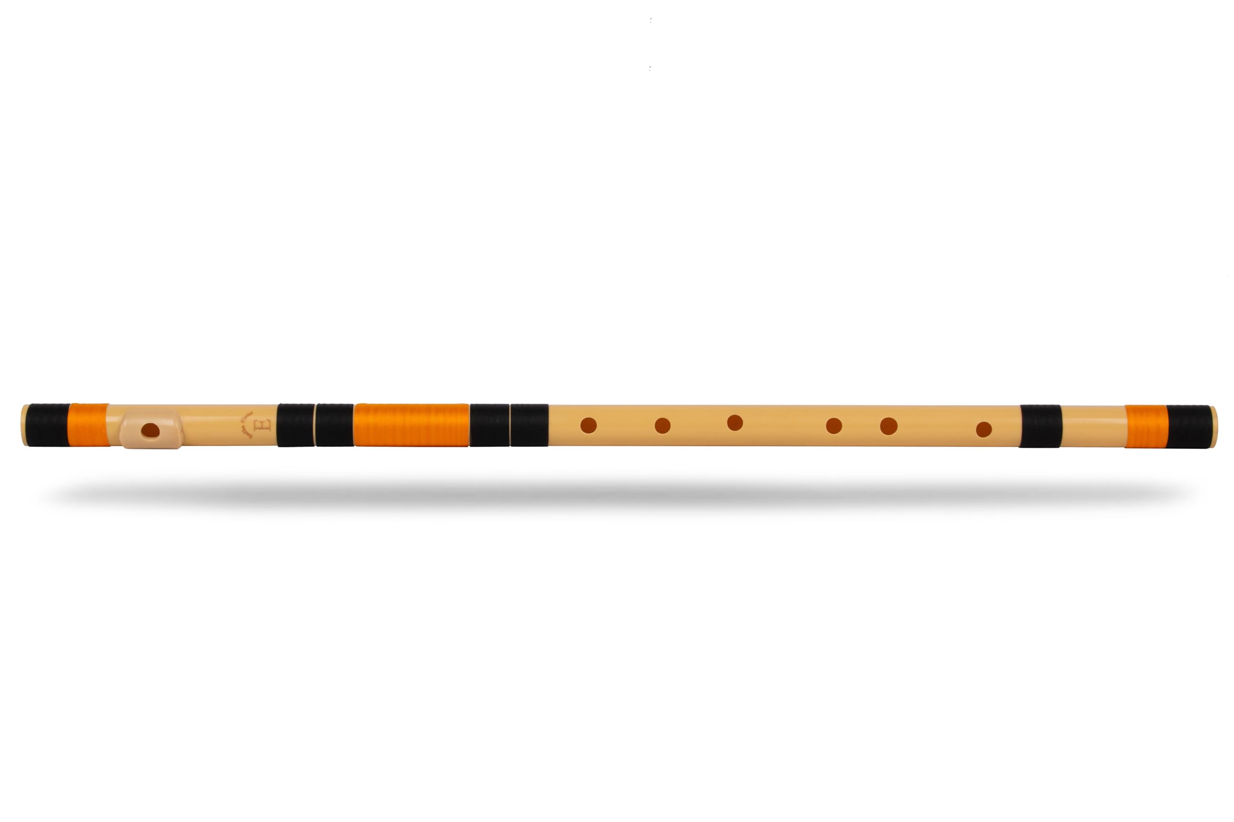 Radhe Flutes PVC Fiber E Natural Bansuri Double Base Octave Right Handed With Lip-Plate