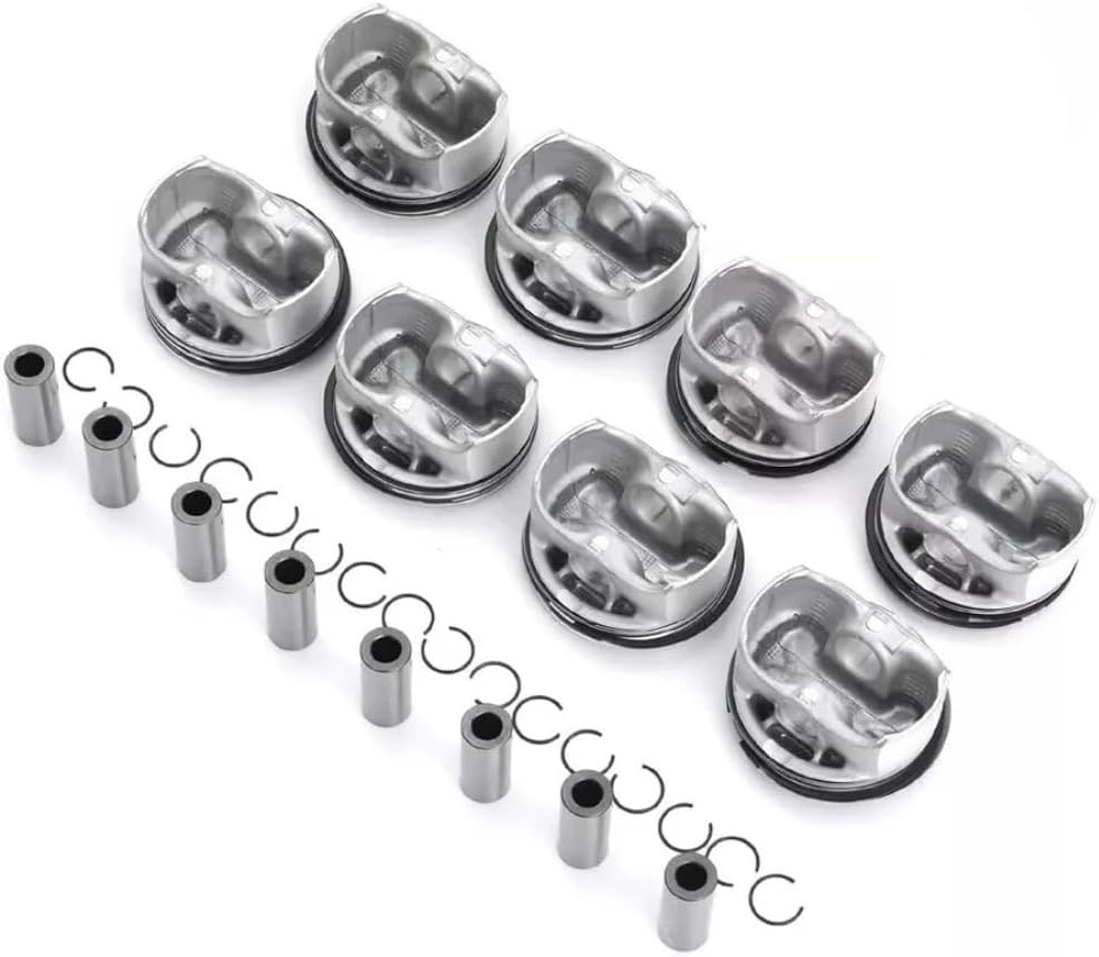 8pcs 87mm Pistons With Rings Set Fit For 540i 740i E60 E61 E65 E66 N62B40 4.0L V8 Engine Parts 11257546489 11257831889 Car