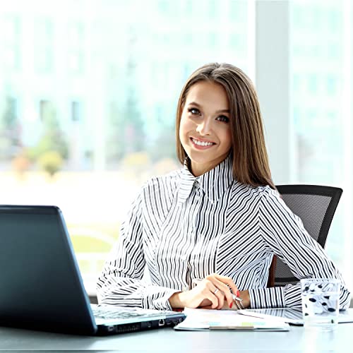 Office Chair Desk Chair Home Office Computer Chair With Wheels Mesh Office Chair With Lumbar Support, Mid Back Ergonomic Office Desk Chair With Armrests Adjustable Work Chairs, Black #TOP7