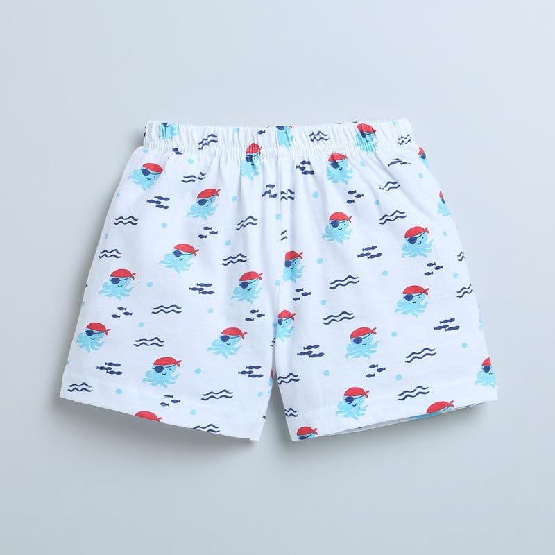 Image of BUMZEE Red & White Boys Shorts Pack of 2 Age - 6-12 Months (Peb8899)