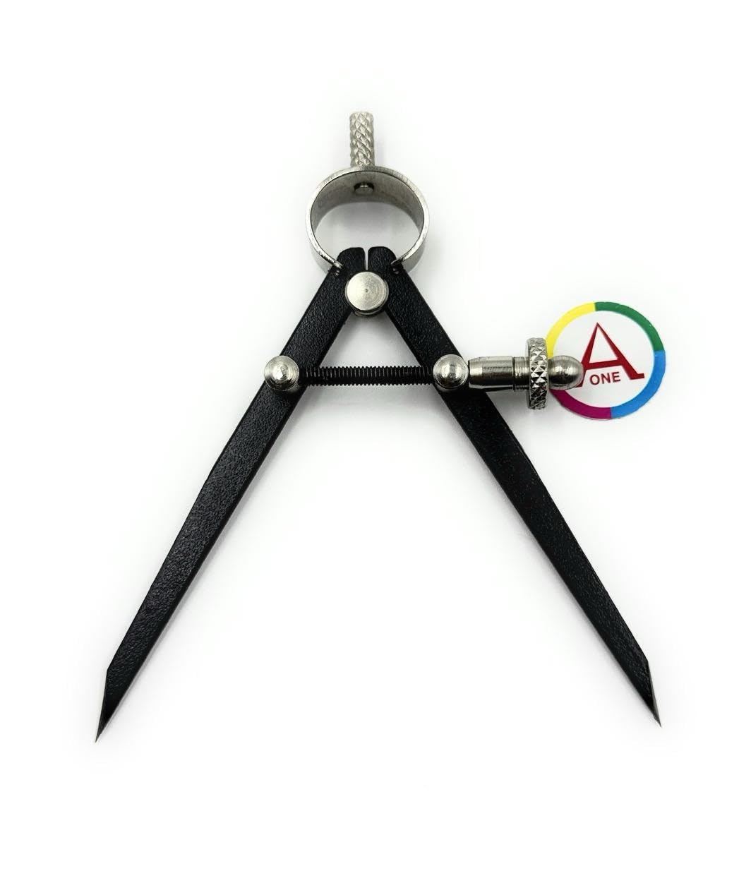 Aone Spring Adjustable Compass Divider 4" Fine Point Black Powder Coated Precision Measuring for Jewellery Marking, Scribing, Craftsman, Architect, Artist, Carpenter, Model Making & Hobby Crafts DIY 1