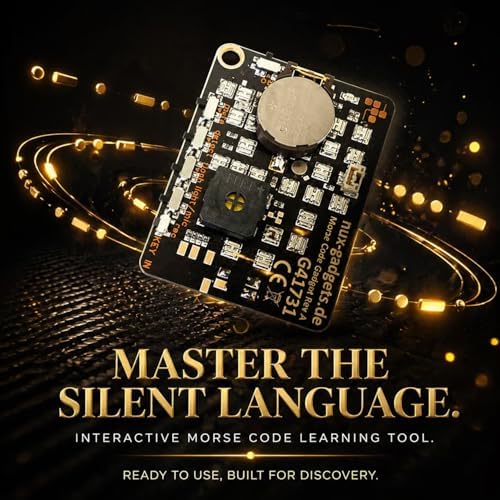 Morse Code Trainer Card Pro (LED Edition), Portable Trainer Morse Code Trainer, Morse Code Learning Kits for Hobbyists & Beginners (2 pcs) - 1