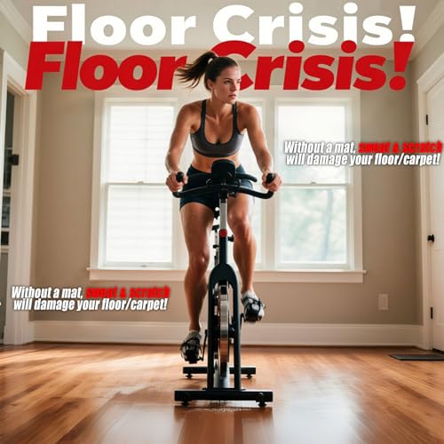 Foldable Treadmill Walking Pad Mat for Carpet Floors,72" x 30" 6mm Thick Treadmill Mat for Hardwood Floor,Indoor Exercise Stationary Bike,Elipitial, Gym Equipment, Noise Shock Absorption by ABBER - Used condition - Image 2
