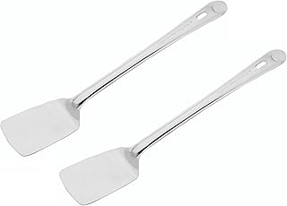 SignoraWare Kitchen Tools Stainless Steel(Food Grade) Heavy Gauge(1.2 MM) Elite Plain Turner/Spatula/Cooking Turner No.3 for Dosa/Roti/Omlette/Paranthas/PavBhaji/Breads (Size 27 cm) Set/2