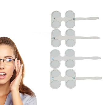 4Pcs Optical Flippers Set Optometry Plastic Flip Trial Lens Set for Lens Confirmation Test 0.50D to 2.00D Optical Instruments