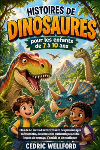 Histoires de dinosaures pour les enfants de 7 à 10 ans: Plus de 60 récits d'aventure avec des personnages mémorables, des émotions authentiques et des...