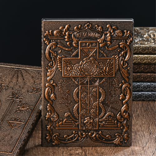 Carnet A5 en relief bronze rouge avec couverture rigide vintage ciselée - 2