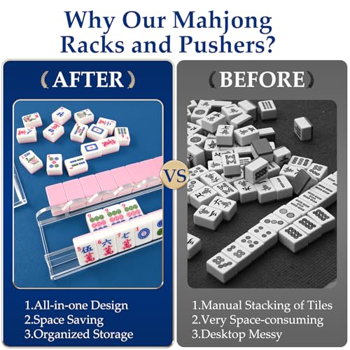 4 Set de Soportes Acrílicos para Mahjong con Empujadores Integrados miniatura 4