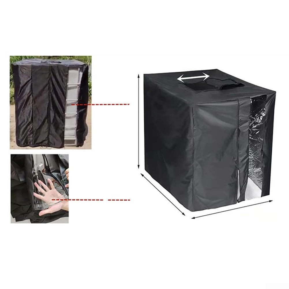 IBC - Copertura protettiva per serbatoio dell'acqua da 300 L, 600 L, 800 L, 1000 L, in tessuto Oxford 420D, con cerniera e finestra trasparente (600 L)