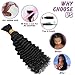 Afihond Human Braiding Hair for Boho Braids 120g Deep Water Wave Bulk Human Hair for Braiding No Weft 12A Wet and Wavy Curly Human Hair Extensions 3 Bundles/Pack Natural Color 18 Inch