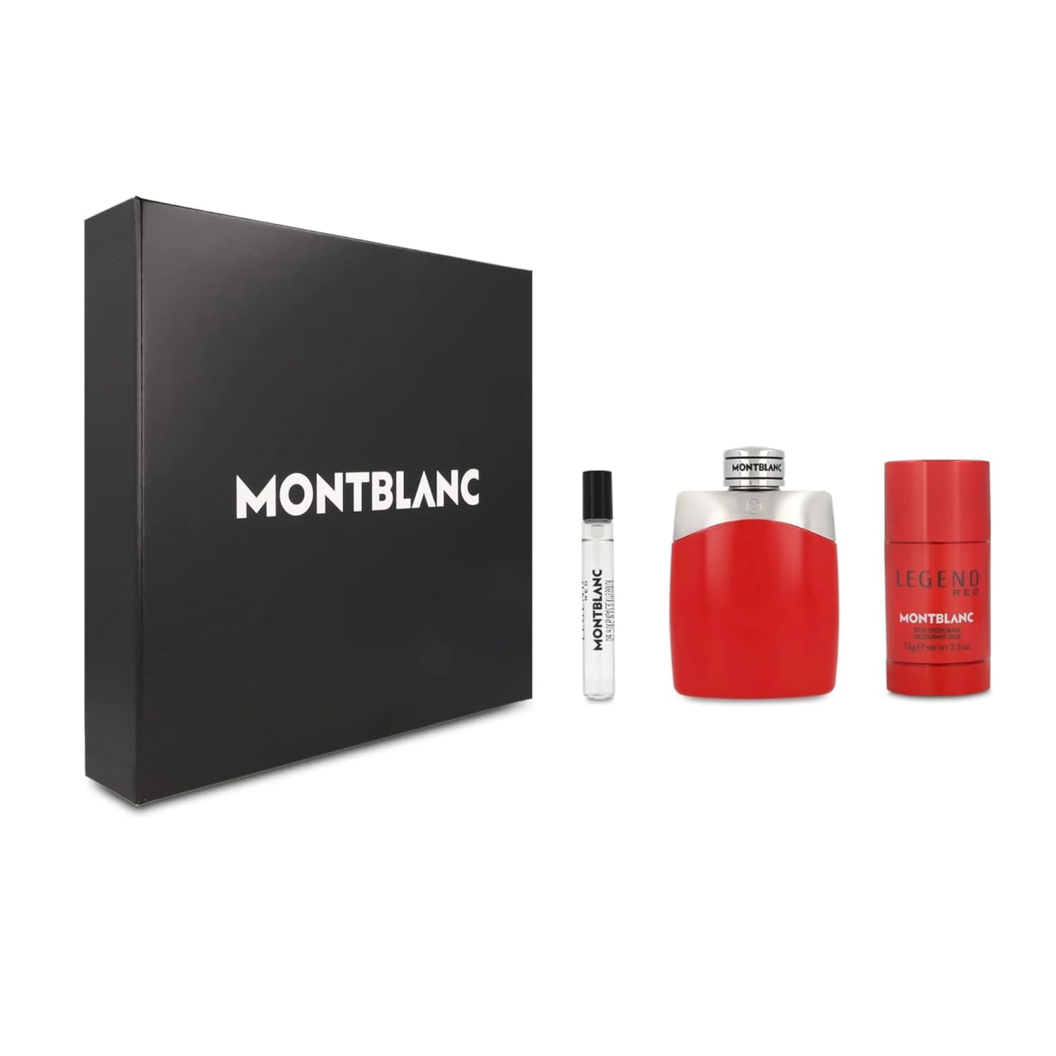Mont Blanc Legend Red Set 3.3oz EDP & .25oz Mini & 3.3oz Shower Gel