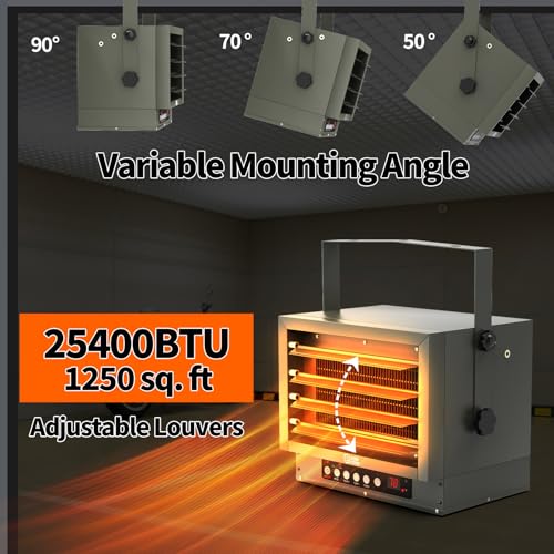 7500-watt-Electric-Garage-Heater-240v-240-volt-Electric-Shop-Heater-Ceiling-Mount-Fan-Forced-Space-Heaters-Remote-Control-Thermostat-12-Hour-Timer-Overheat-Protection-for-Garage-and-Shop 7500 watt Electric Garage Heater 240v 240 volt Electric Shop Heater Ceiling Mount Fan Forced Space Heaters Remote Control Thermostat 12 Hour Timer Overheat Protection for Garage and Shop