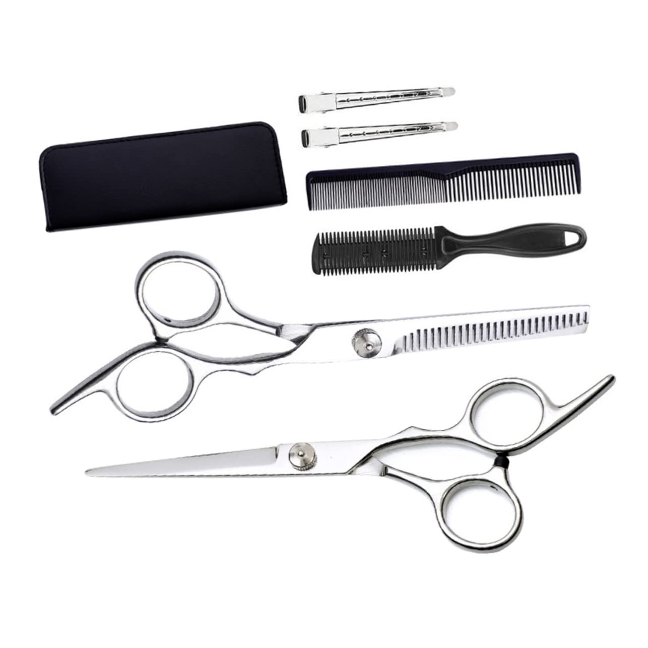 DOITOOL Tijeras Peluquería Tijeras De Dientes De Barbero Herramientas De Pelo Acero Inoxidable Resistente Duradero Profesional
