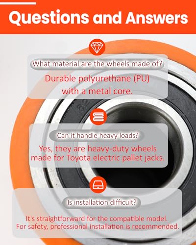Image of 2 Pcs Pallet Jack Wheels Load Wheel Kit 8HBW23 Compatible with Toyota Model 8HBW23 Electric Pallet Jack Lift Truck
