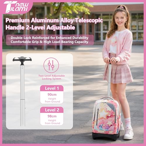 NEW TILAMI 18-Inch 6-Wheel Rolling Backpack for School, Starshine by NEW TILAMI - Used condition - US$50.99