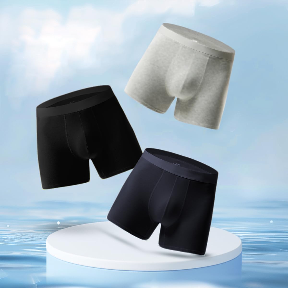 Mens Underwear Cotton Comfort Boxer Briefs Soft Breathable Briefs 1/3 Pack
