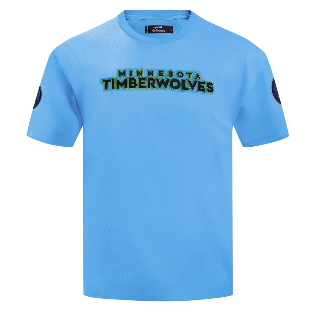 Pro Standard Mens NBA Classic Chenille Cotton Short Sleeve Tee University Blue — image 1