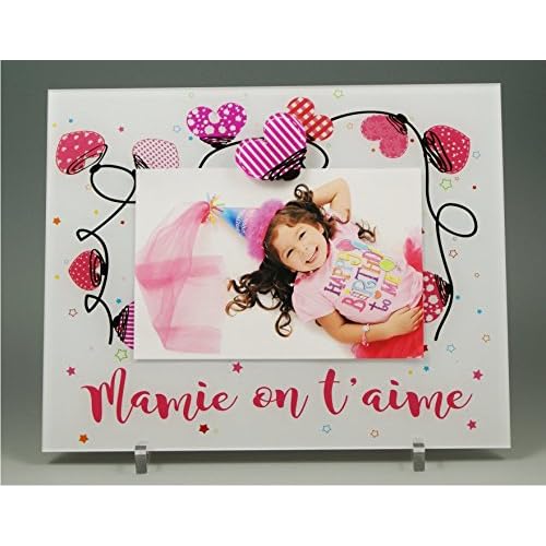 Cadre Photo Aimant pour Mamie – (Cadeaux originaux pour Papi et Mamie – Fête des Grands mères, Anniversaire, Noël.)