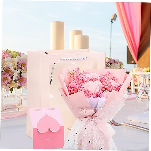 Ramo de flores secas LIFKOME rosa para decoración y eventos miniatura 6