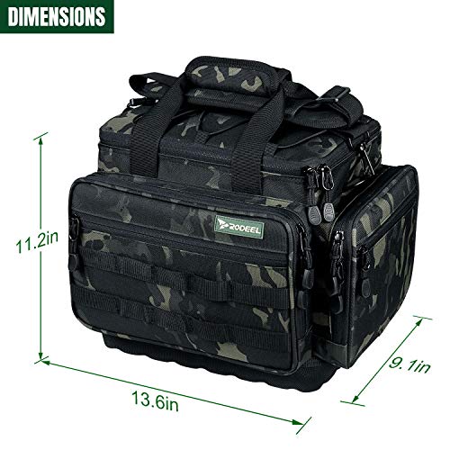 Rodeel Fishing Tackle Bags - Fishing Bags for Saltwater or Freshwater Fishing Without Trays - Thumbnail 3