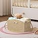 HBlife Diaper Caddy Organizer, Large Hand-Woven Storage Basket for Diapers & Baby Essentials - Elegant Curved Design, Ideal Gift for Baby Shower & Registry Must-Have