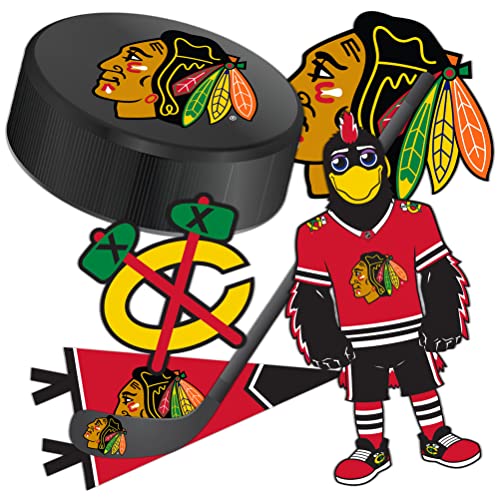 Desert Cactus Chicago Blackhawks Team NHL National Hockey League Sticker Vinyl Decal Laptop Water Bottle Car Scrapbook (Type 2)