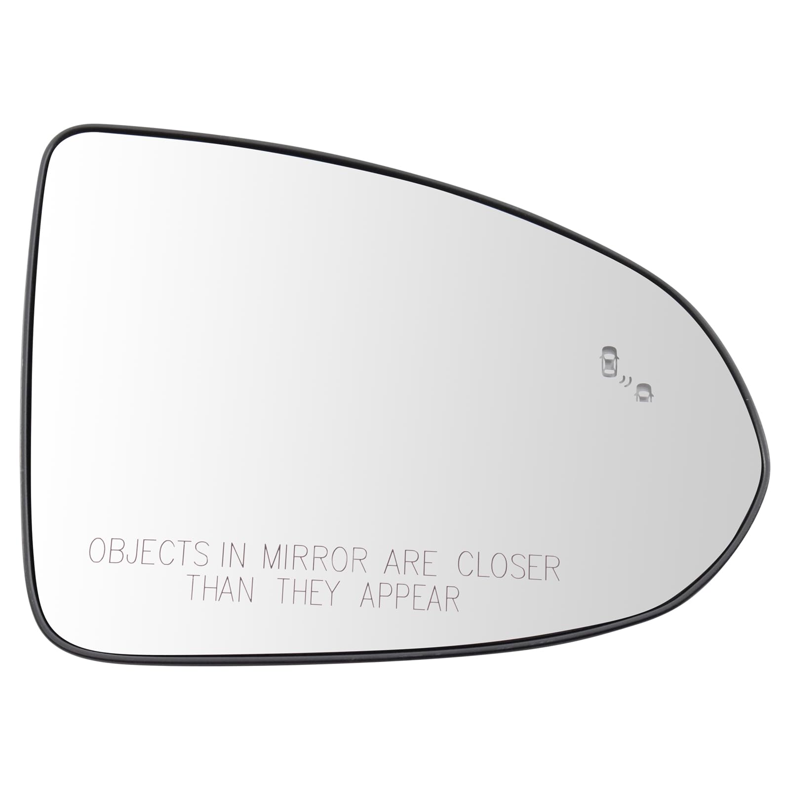 TRQ Right Passenger Side Mirror Glass Heated Blind Spot Indicator Convex Compatible with 2020-2022 Hyundai Sonata HY1325147