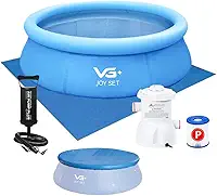 Piscina Inflável Joy Set 4760L Circular 300cm com Capa Filtro Bomba Forro VG Plus (110, Volts)