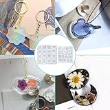 FineGood 2 Pcs Resin Molds Silicone with Keychain, Resin Keychain Molds Epoxy Resin Molds, Resin Jewelry Molds for Necklace Pendant Jewelry Making - Image 5