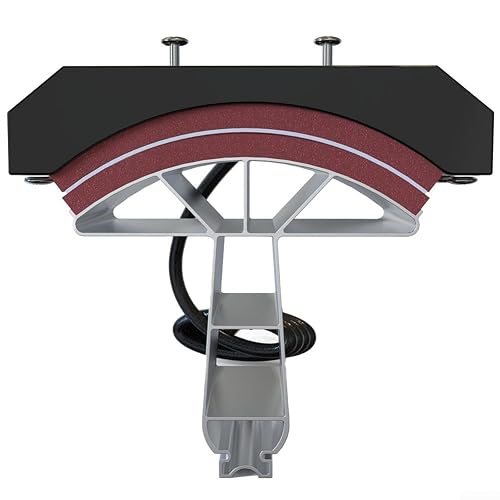 Cap Press Pad Heating Transfer 110V for Hat Press Machine - 5.5 x 3 in (14 x 8 cm) Aluminum + Iron + Silicone, for Compatible for Heat Press Hat Equipment(down)