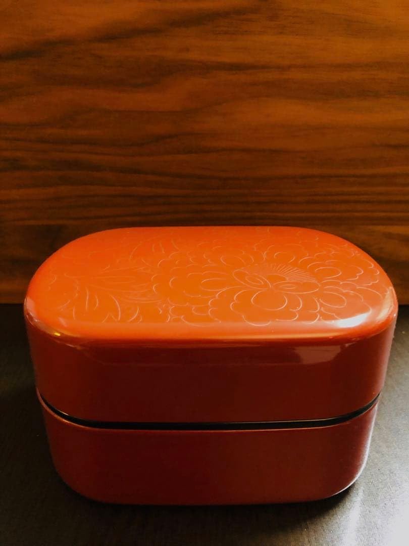 Echizen Lacquerware Two-Tier Bento Box Lacquer Finish Japanese Lunch Box