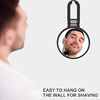 CLSEVXY Double Sided Magnifying Mirror, 1X & 15X, Folding Hand Held, 360° Rotation Pedestal Vanity Mirror