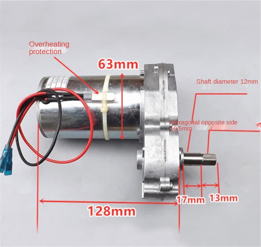 Davitu AC Motor - High-power and High-torque 7-shaped DC Rectifier Gear Motor AC220V Permanent Magnet DC Gear Motor 300W
