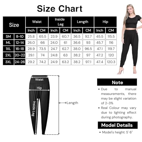 Leggings holgados Hareem para relajarse en casa con puños cómodos 6