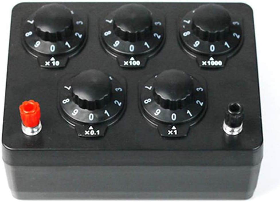 NEWTRY 0-9999.9 Ohm Variable Resistance Box Decade Resistor Box J2361 Resistance Substitution Box for Lab Using Teaching