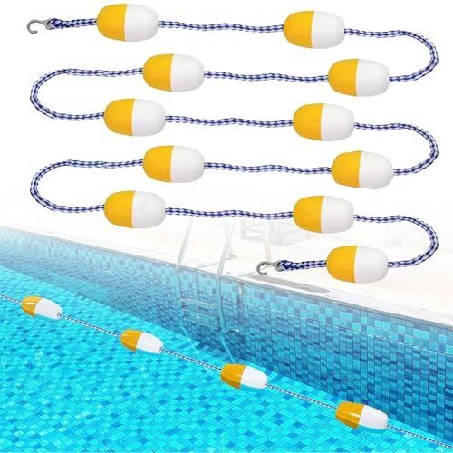 Ligne de séparation flottante pour piscine avec bouée de sécurité pour couloir de nage