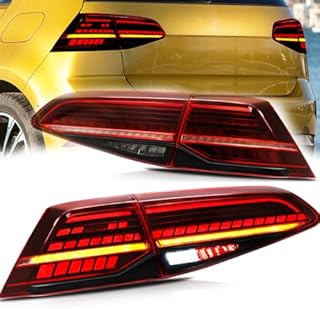 VLAND Światła tylne do Golfa 7 MK7 Golf 7.5 MK7.5 2013-2019 Światła tylne Zespół z sekwencyjnym kierunkowskazem, jedna para (czerwone)