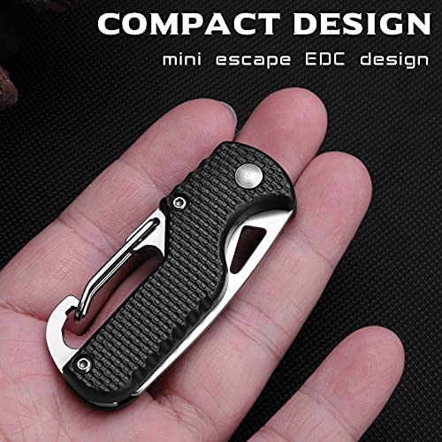 Itokey Keychain Knife, 2 Pack Carabiner Keychain, Small Pocket Box/ Seatbelt/ Strap Cutter, Razor Sharp Serrated Blade And Paratrooper Hook, Edc Folding Knives, Key Chains For Women Men Everyday Carry #TOP1