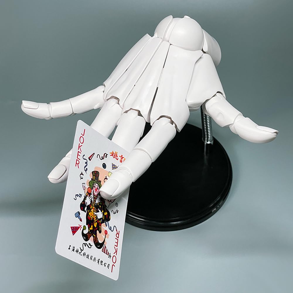 1:1 Flexible Right Hand Model, Joints Moveable Artists Manikin Hand Figure for Arts Drawing Sketching Painting Jewelry Display (White, one Size)