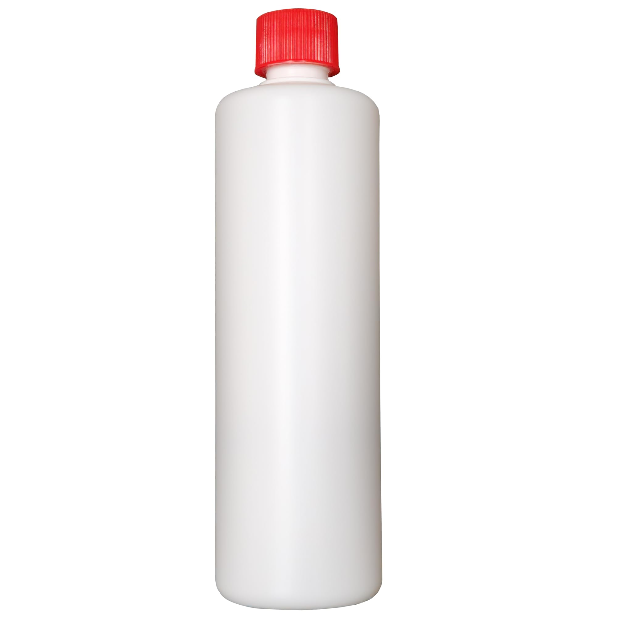 RESINPAL 10 x 500 ml Kunststoffflasche | Leerflasche mit Kindersicherung & Beschriftungssticker | HDPE Plastikflasche | Rundflasche