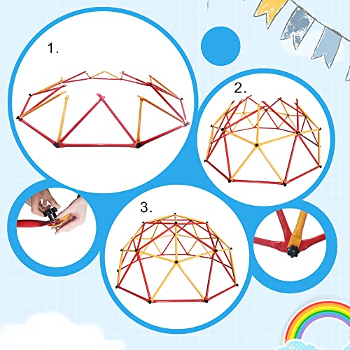 Jaxpety Climbing Dome For Kids 3-8, Geometric Outdoor Jungle Gym & Climbing Frame,7Ft Dome Climber thumb #6