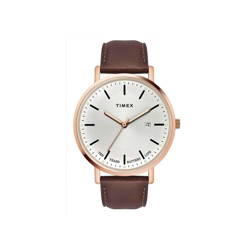 TIMEX Analogue Silver Dial Mens Watch (Silver Dial Brown Colored Strap) (B083JVPVCG) Amazon Price History, Amazon Price Tracker