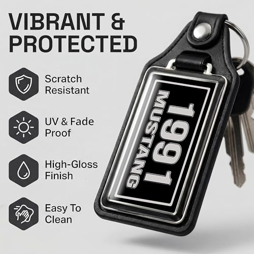Image of Brotherhood Car Key Chain for Mustang - Classic Models Keychain for Men and Women Gift Key Ring