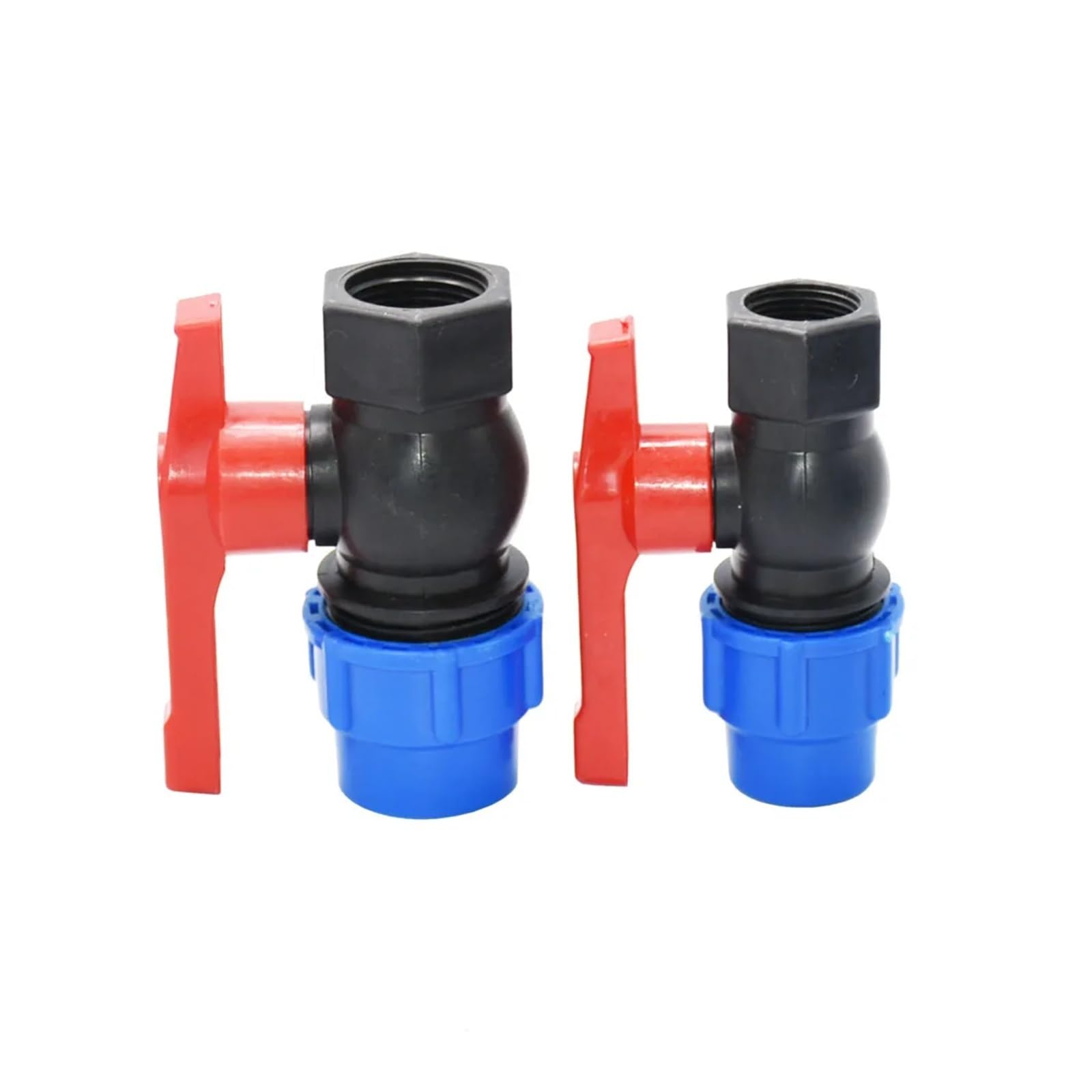 Suministros de jardinería Conector rápido de tubo de PE de 20/25/32/40/50 mm, codo en T, divisor de agua, acoplador de válvula de bola de plástico, accesorios for tuberías de agua de riego agrícola Bo