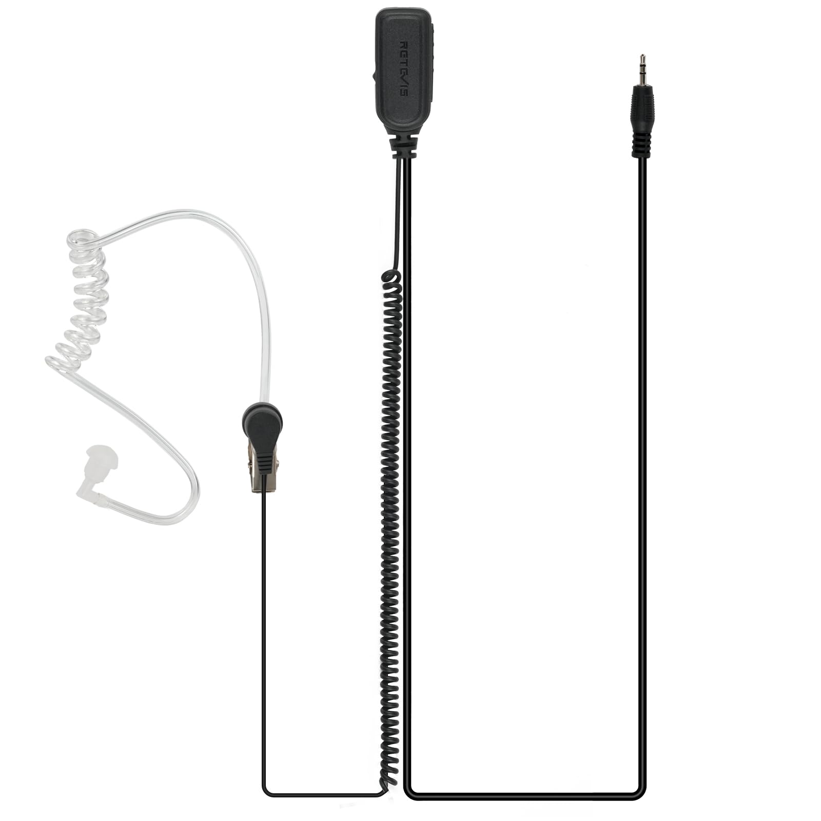 Retevis RB648 - Cuffie radio da 2,5 mm, 1 pin VOX, tubo sonoro per walkie talkie RB648, RB648 Plus, cuffie di sicurezza walkie talkie (1 pezzo)