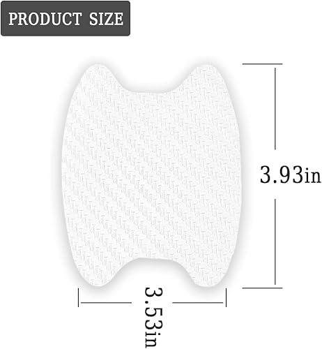 Miniatura 2 de 8 unidades de calcomanías para manija de puerta de coche, protector antiarañazos de fibra de carbono para taza de puerta de coche, película