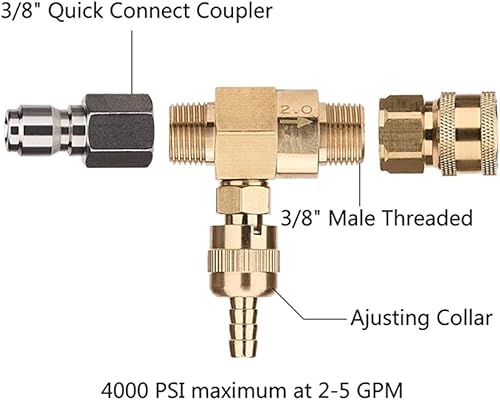 Miniatura 3 de Inyector de jabón ajustable para lavadora de alta presión manguera de sifón con boquilla de jabón de filtro